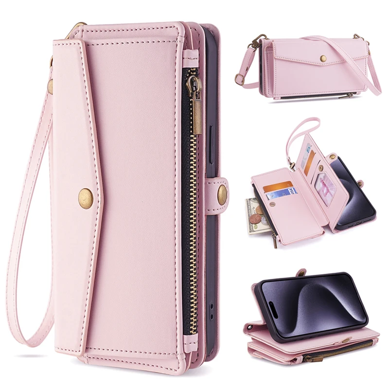 Luxurious Flip Cover PU Leather Phone Case with Card Slots and Stand Functionality