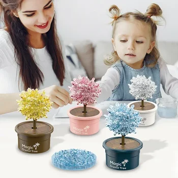 DIY Crystal Planting Tree Magic Handmade Science Experiment Set Funny Tecnologia Educational Science Toys Creative Children Gift 3