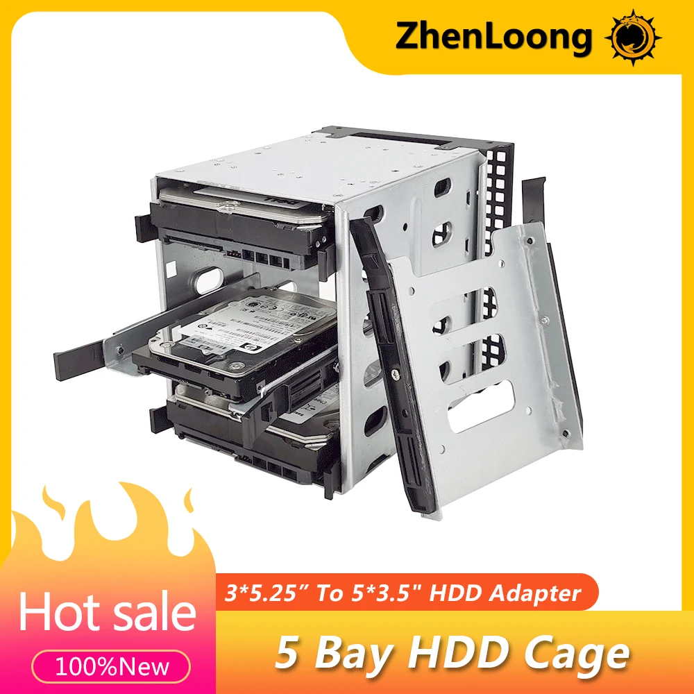 Gabbia per disco rigido HDD di grande capacà a 4 alloggiamenti Rack da 5 pollici 3 x alloggiamenti per unà ottica a vassoio per disco rigido SAS SATA da 3,5 pollici Caddy 7 Gabbia per disco rigido HDD di grande capacà a 4 alloggiamenti Rack da 5 pollici 3 x alloggiamenti per unà ottica a vassoio per disco rigido SAS SATA da 3,5 pollici Caddy 7