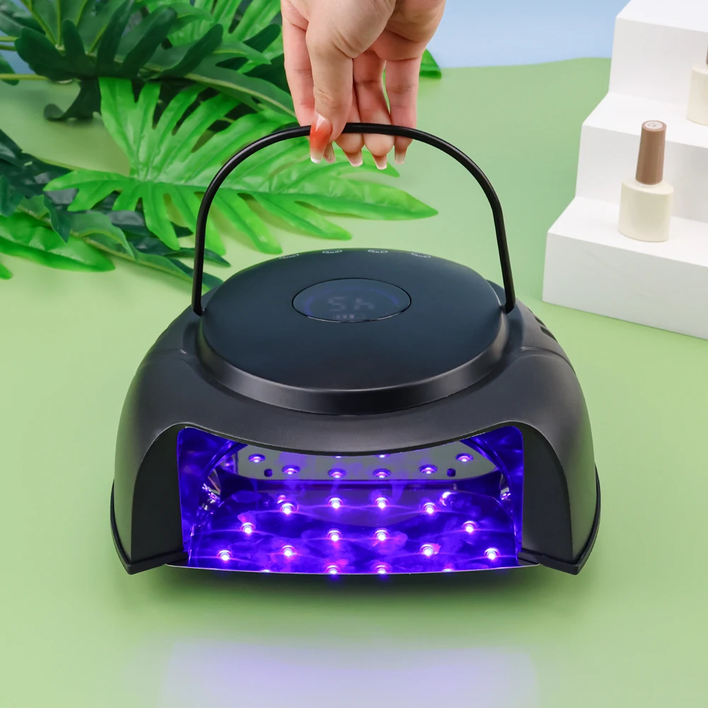 64W 무선 UV LED 네일 램프 매니큐어 충전식 프로스팅 네일 드라이어 경화 젤 폴리쉬 고출력 엄지 UV 라이트