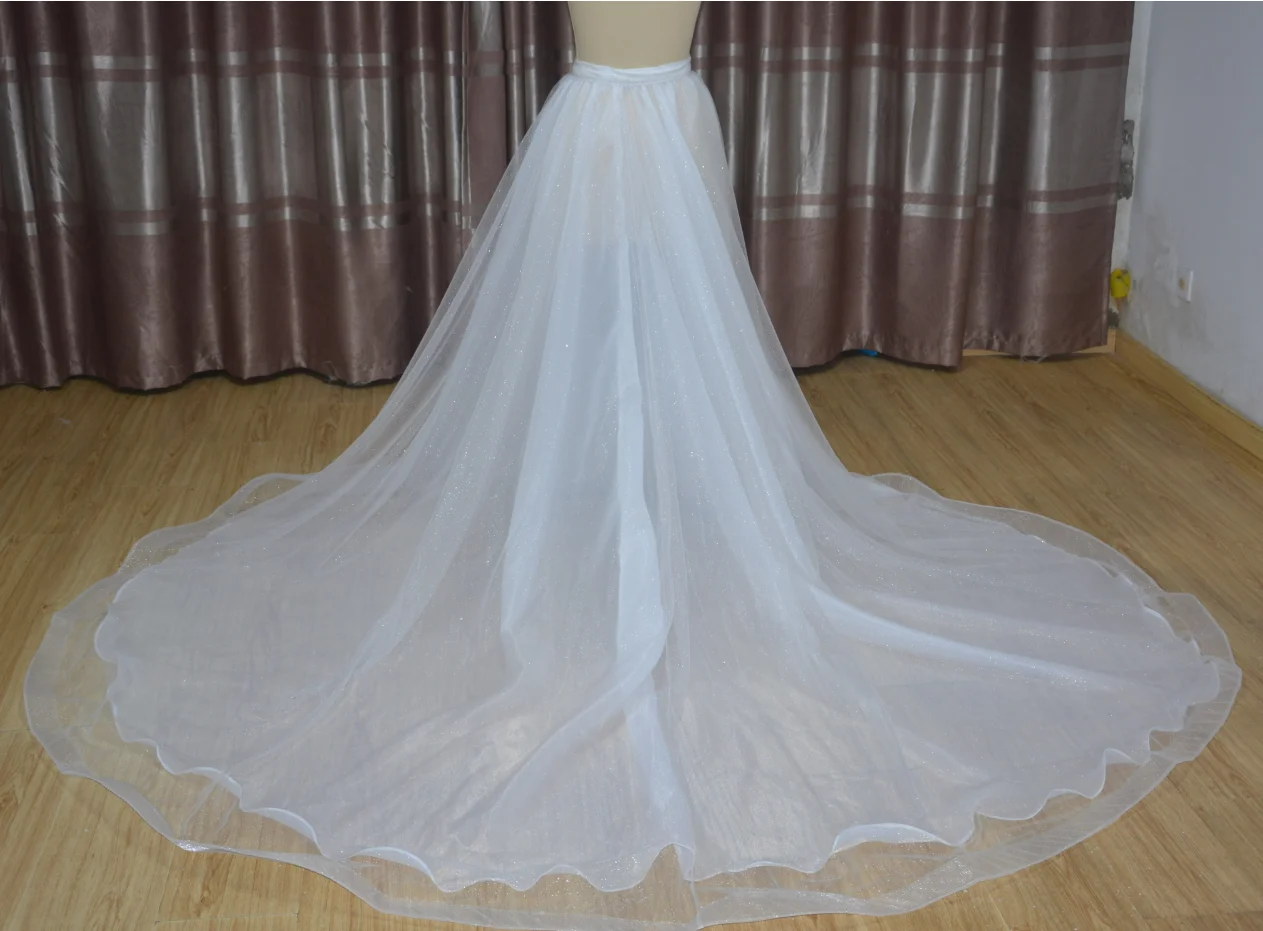 physical-photos-detachable-skirt-brilliant-tulle-wedding-train-glitter-bridal-accessory-petticoat-custom-size