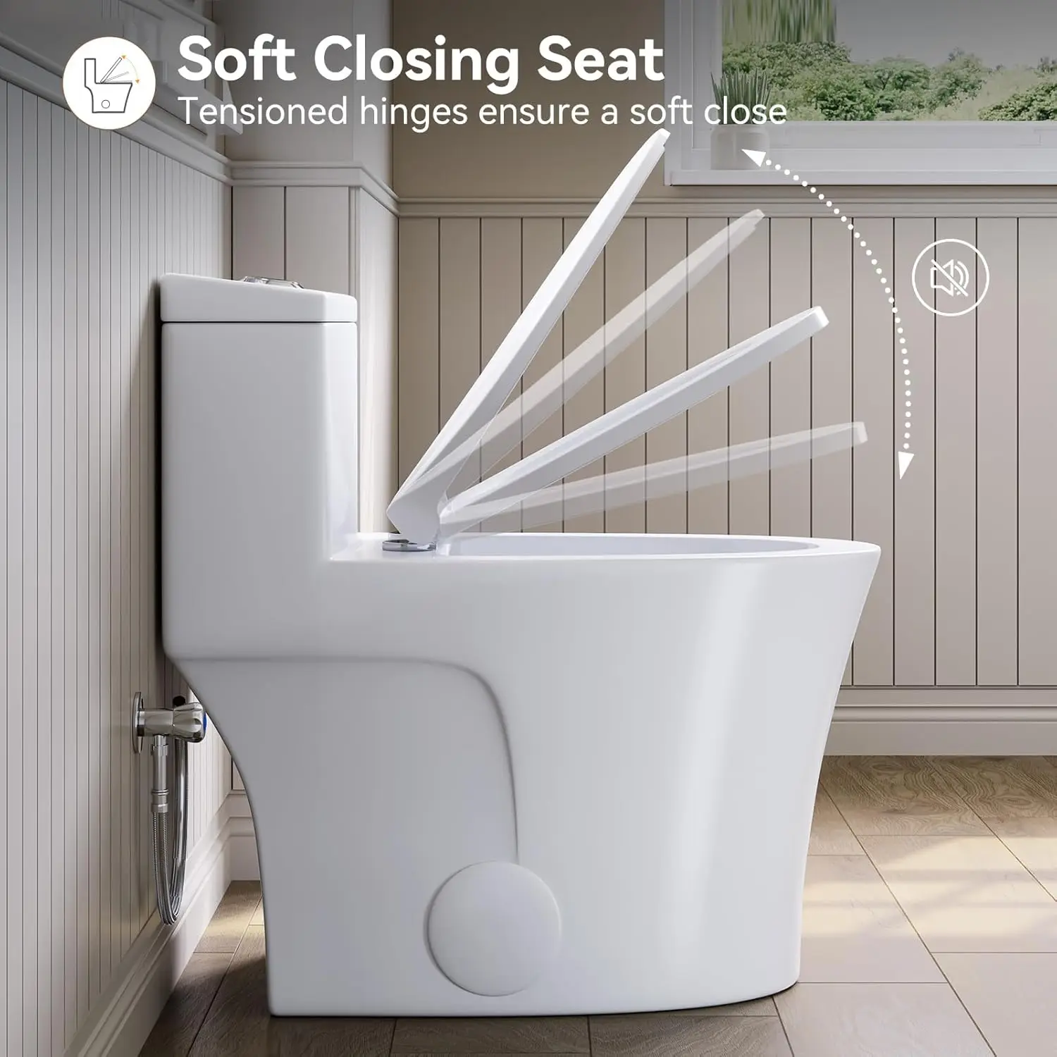 Elongated One Piece Toilet Matte White, ADA Toilet 17.3" with Comfort Chair Height Seat, 0.8/1.28 GPF Powerful Dual Flush 6