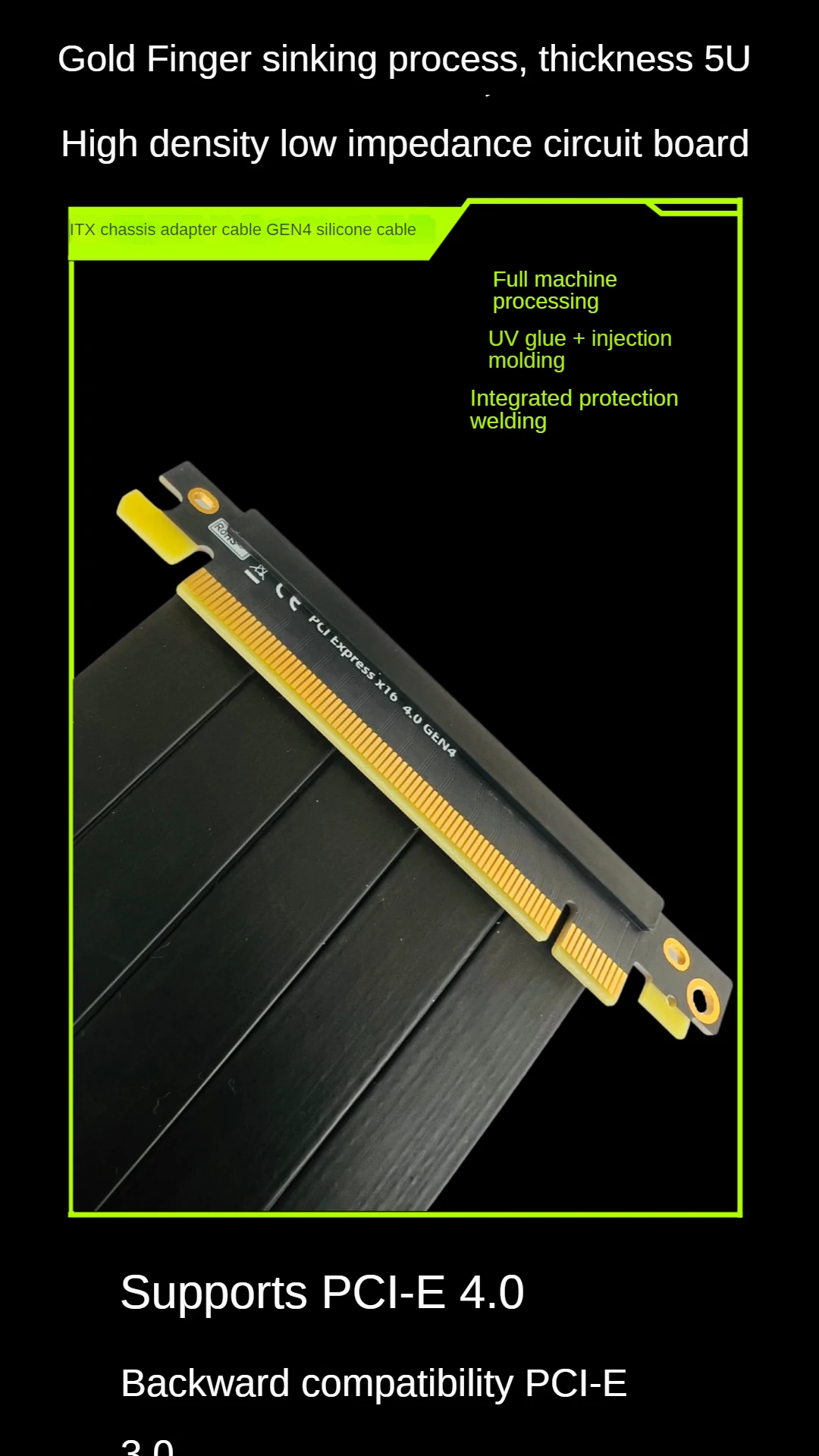 barato protetor pcie riser cabo de extensão de alta velocidade duplo reverso gpu extensor para itx casos