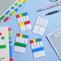 100/120Sheets Colorful Transparent Fluorescent Index Tabs Sticky Note Page Marker Planner Stickers Classification Writing Office 2