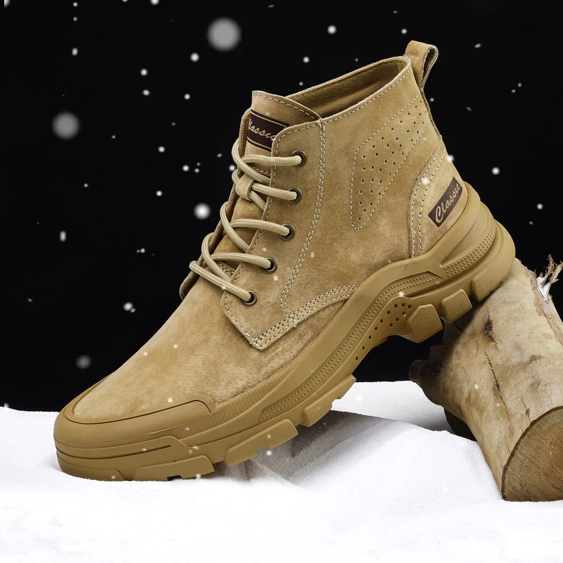 

2023 New Mens Motorcycle Boots High Quality Men Working Shoes Comfortable Leather Boots for Man Outdoor Cowboy Boots Men