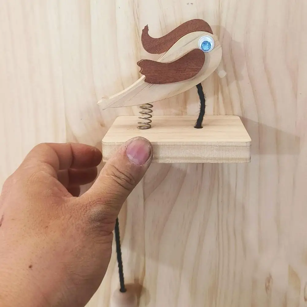 

Woodpecker Knocking Bell Woodpecker Knocker Doorbell Handcrafted Wooden Shopkeeper Bell for Home Entrance Decoration Kids Bird