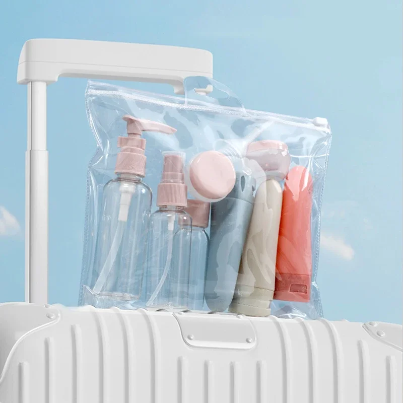 Portable Refillable Cosmetic Travel Bottling Set - Spray, Lotion, Shampoo, and Shower Liquid Containers