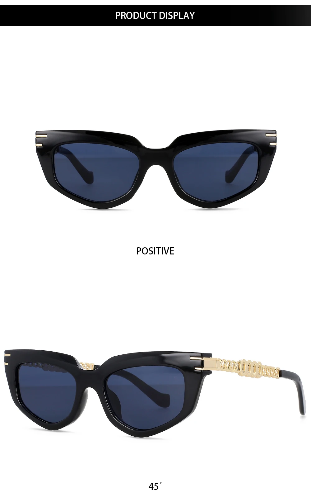 55577 metall Hohl Kette Presbyopie Brille Frauen Katze Augen Retro Luxus Brille Rahmen Marke Designer Computer Literatur Gläser – Detail 6
