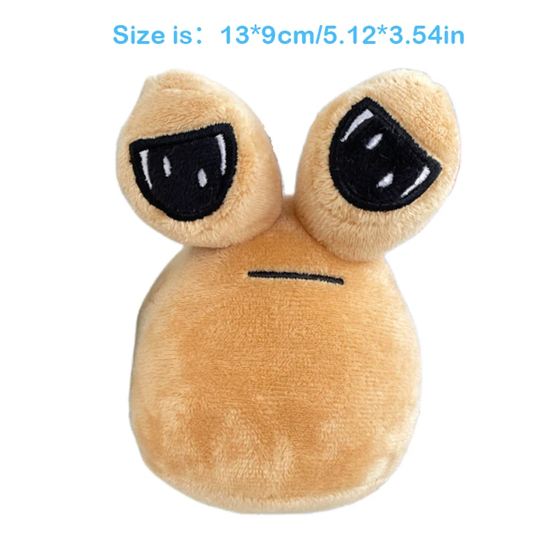 Game My Pet Alien Pou Plush Keychain Plush Doll Toys Furdiburb Emotion Big Eyes Alien Pendant Pou Keyring Backpack Charms Gifts 6