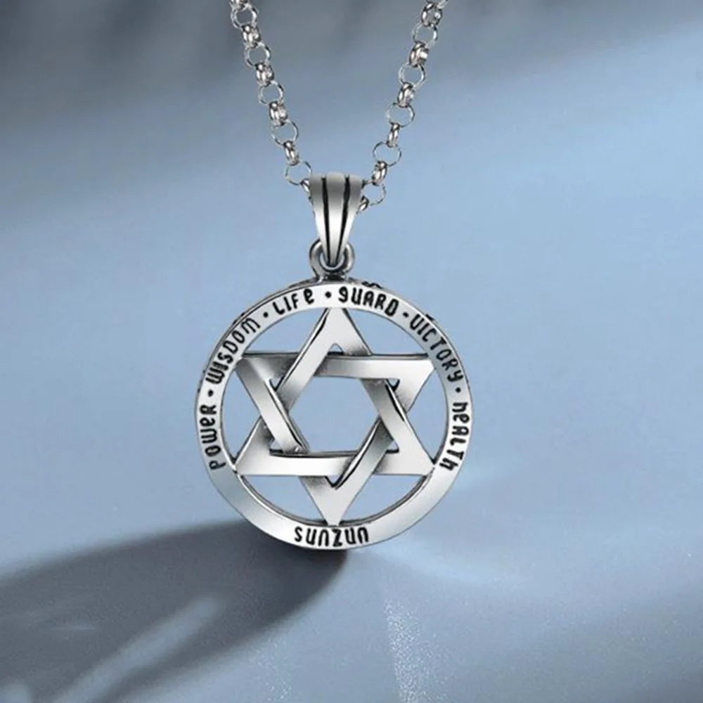 

Six-pointed Star Necklace Men's Trendy Ins All-match Pendant Hip-hop Handsome Boy Accessories Men Sweater Chain Pendant Jewelry