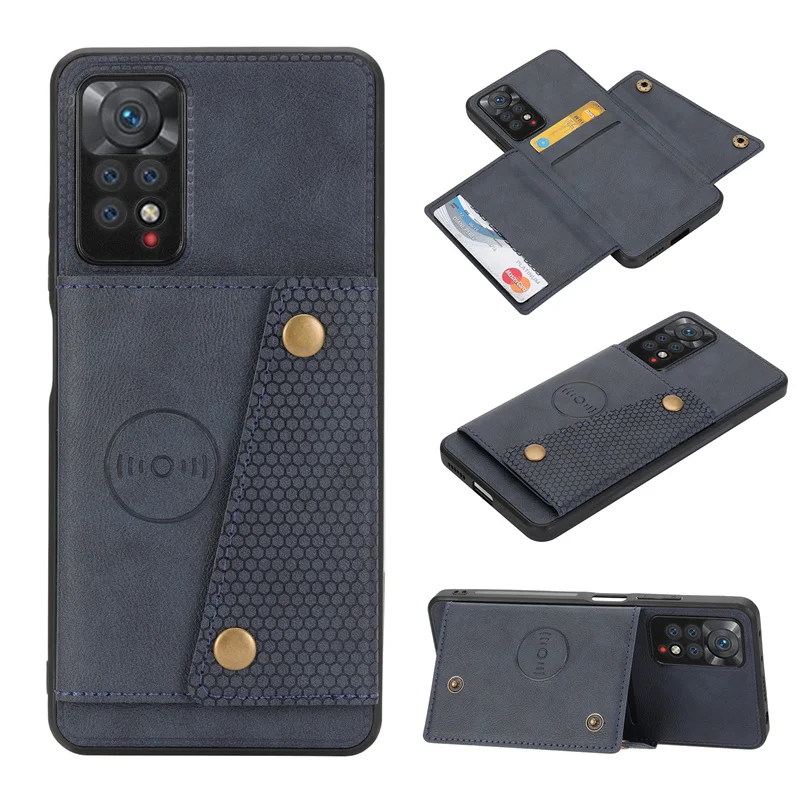 thumbnail image 1 of Leather Wallet Case For Redmi Note 11 10 12 11E Pro 11S 10S Xiaomi 10T 11T 12T 13T Poco X3 X4 X5 X6 Pro F3 Card Slot Stand Cover, 1 of 5