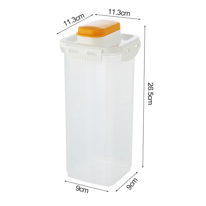 Household Large Capacity Washing Powder Storage Box 1700ml Sealed Moisture-proof Laundry Detergent Tank Multi-purpose Organizer