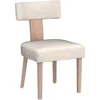Dining Chairs Set of 6, Farmhouse Linen Fabric Upholstered Accent Chairs Backrest Kitchen Chair, with Hardwood Frame, Chair 5