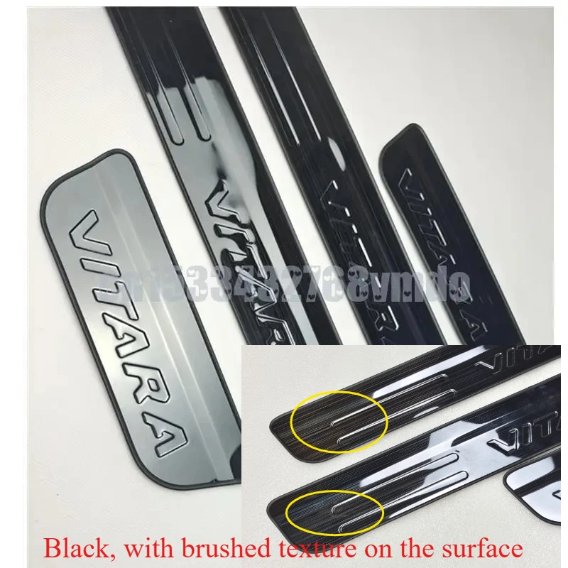 High quality stainless steel Scuff Plate/Door Sill Protector Sticker Car Styling For Suzuki Vitara 4pcs/set