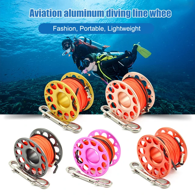 Finger Spool Reel Portable Diving Reel Line Lightweight Spool Finger Reel  Double Headed Hook Dive Wreck Cave Pool Accessories - AliExpress