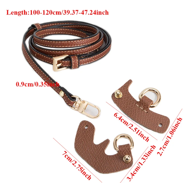 Bag Transformation Accessories For Longchamp Mini Bag Straps Punch-free Genuine Leather Shoulder Strap Crossbody Conversion 6