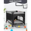 Baby Bassinet, Pack and Play with Bassinet, Bedside Sleeper with Diaper Changer, Mosquito Net, Music Box, Portable Crib 4