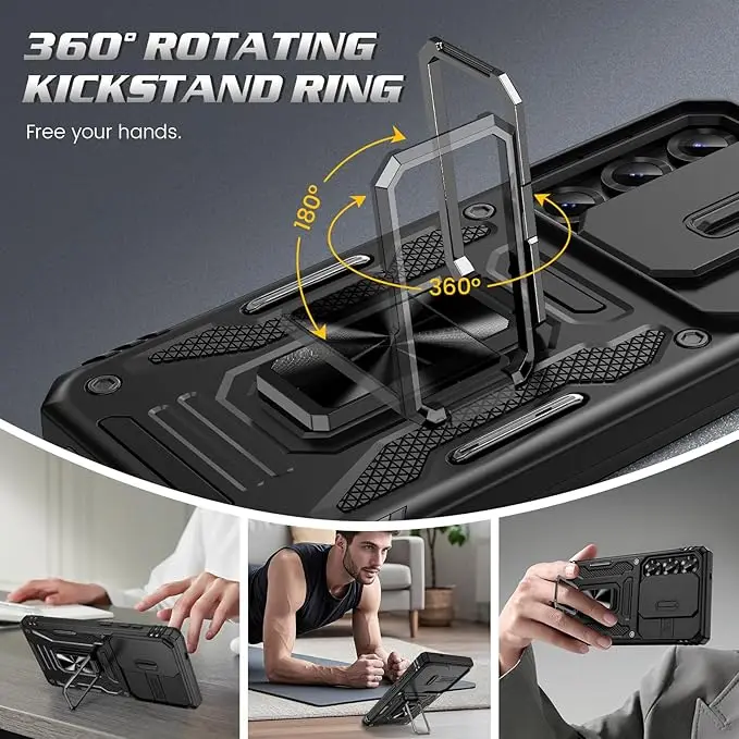 Slide Camera Full-Body Shockproof Rugged Military Grade Phone Case