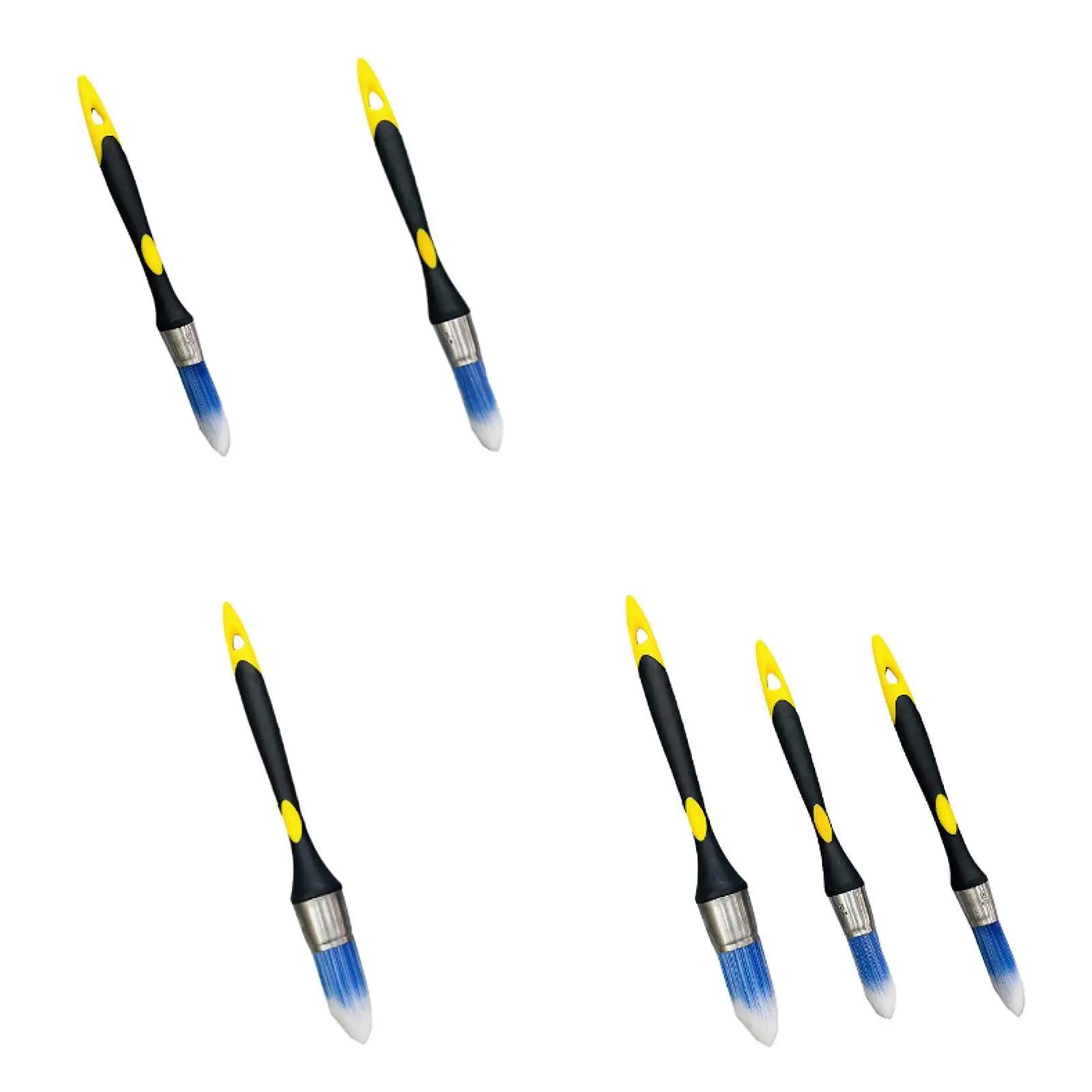 Trim Paint Brush Comfortable Handle Art Crafts Supplies Pointed Detail Brush for Detailed Molding Furniture DIY Household Doors