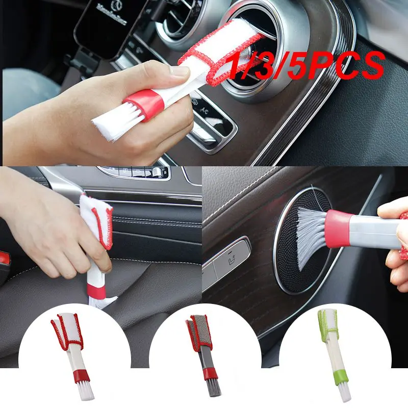 

1/3/5PCS Double Ended Car Cleaning Brush Air Conditioner Vent Slit Clean Brush Detailing Dust Removal Blinds Keyboard Duster