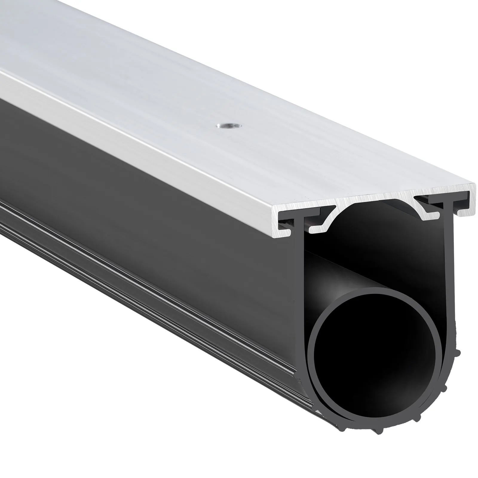 Garage Door Seals Bottom Rubber, U Shape O Ring Combination Garage Door Weather Stripping With Pre-drilled Aluminum Track