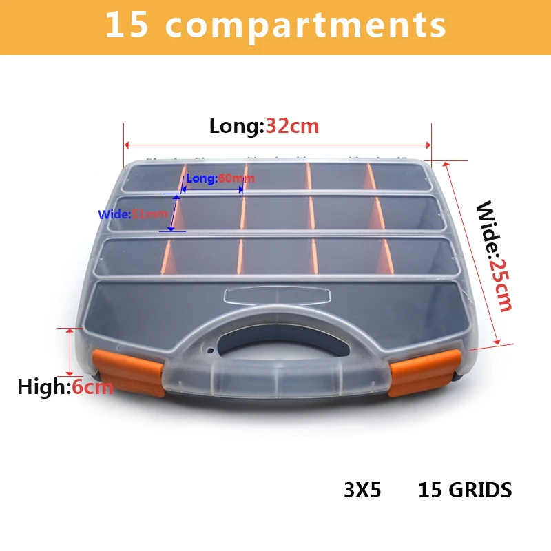 Fishing Tackle Bait Boxes Plastic Storage Organizer 4