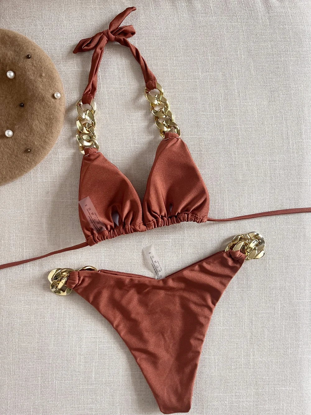 RUOTONGSEPT New Sexy Bikini 2023 Triangle Bathing Suit for Women Brazilian Bikini Set 2-piece Halter Swimwear Push Up Swimsuit Best Sellers In Women's Clothing