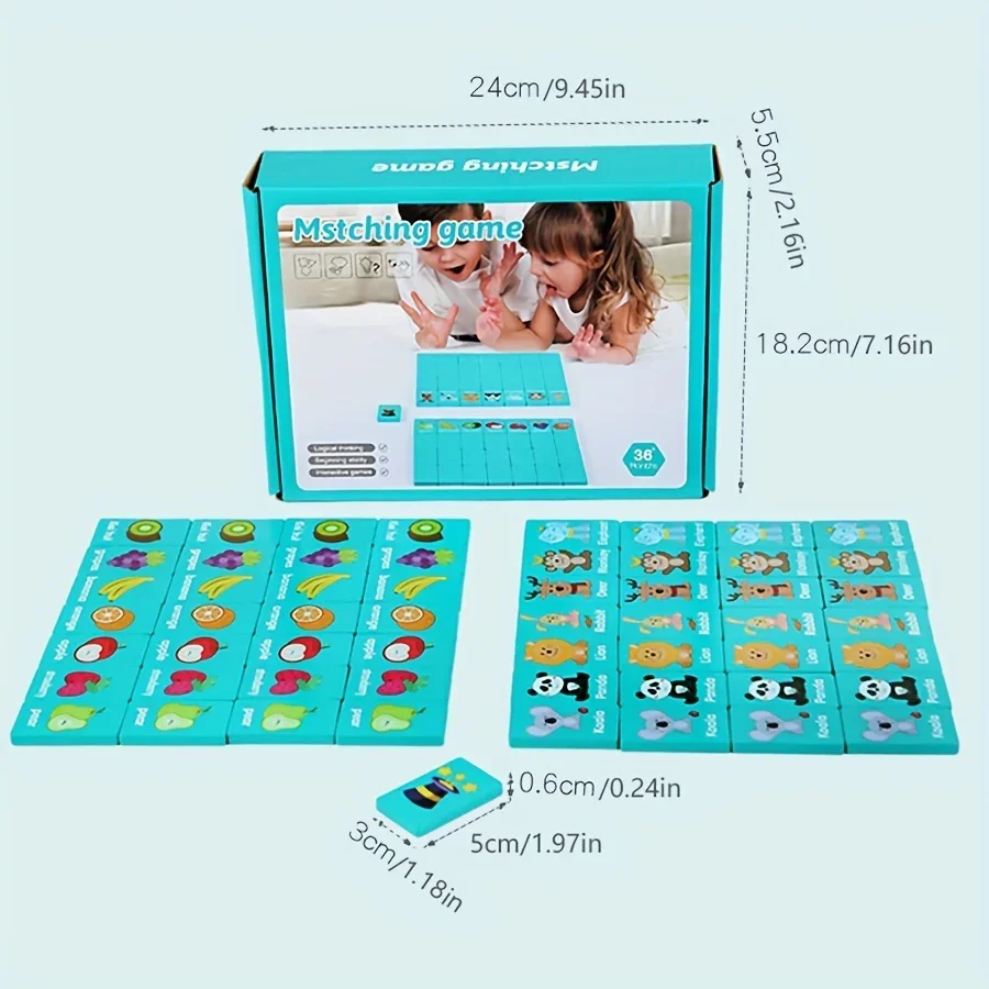 Party Games Children Hand Scratch Wooden  Puzzle Toy Board Baby Cartoon Montessori Early Education Farm Fruit Cognitive Kid Gift 6