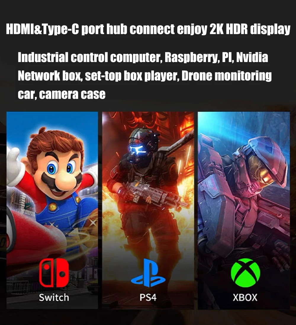 9.7 Inch 2K Touch Screen HDMI-compatible LCD for Raspberry Pi Orange Pi Windows PC Display Cortical Case Portable Monitor