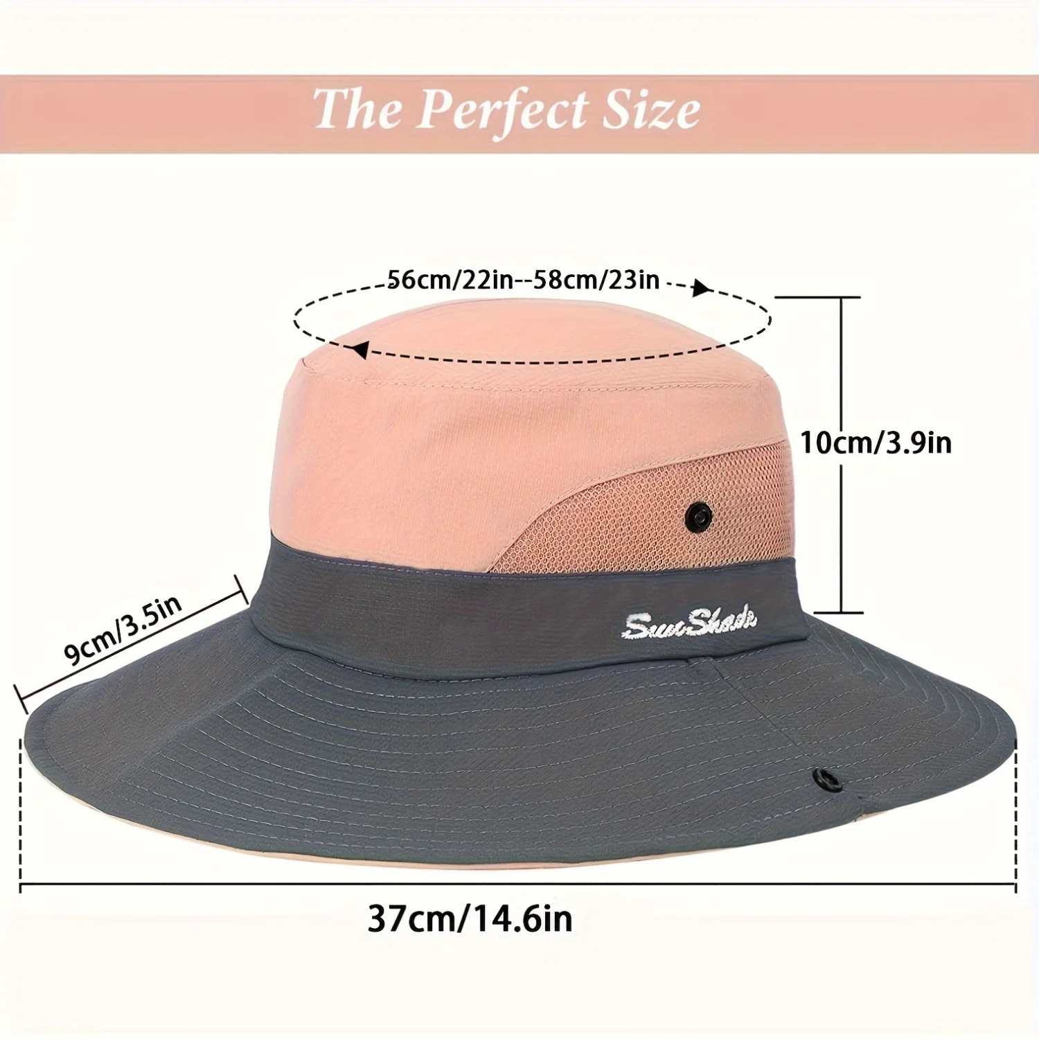 Sun Hat Color Blocked Solid Color for Women 1pc