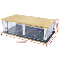 1/24 Scale Car Garage LED Lighting Parking Lot Diorama Scene Display Model Display Case Acylic Cover and LED Lighting 2