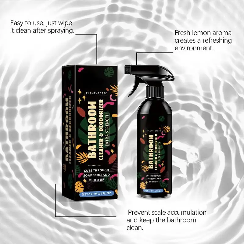 Water Stains Cleaner Ceramic Floor Scale Remover Natural Ingredients Multi-Effect Cleaner For Bathtubs Walls Sinks Shower Doors