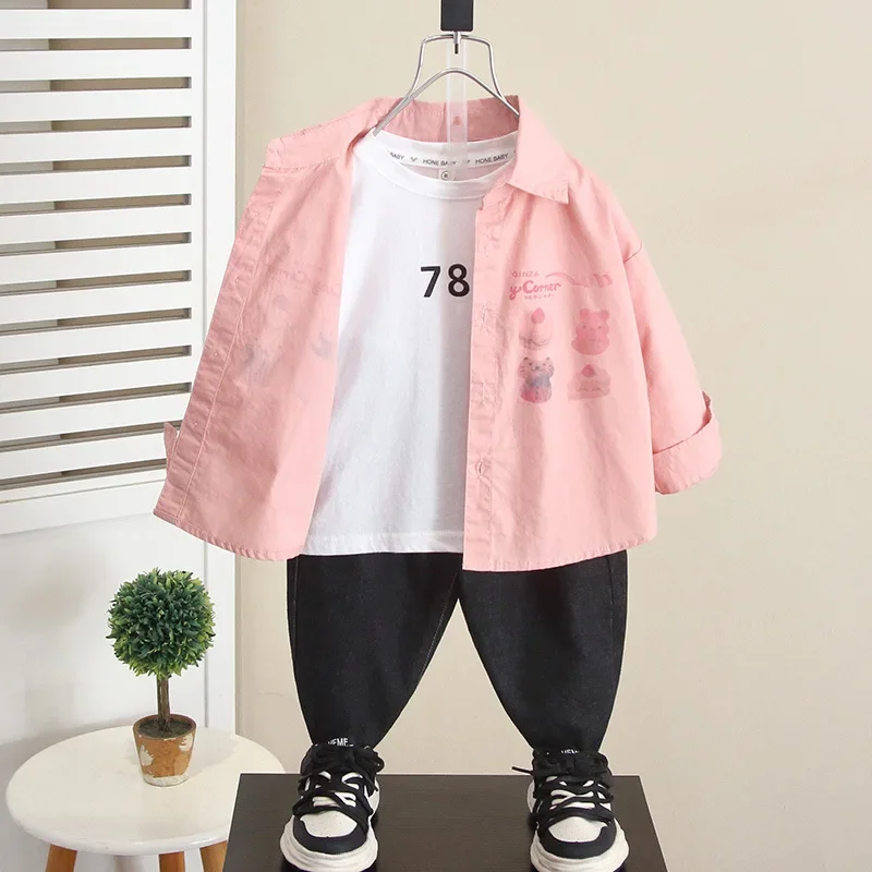 Thin Long Sleeve Children's Shirt Spring Autumn Style Baby Boy Clothes New Hot Sale Of The Season Korean System Spring Summer Fa