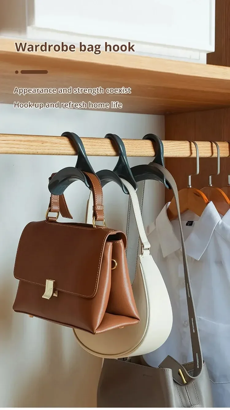 10/5pcs Bag Hanger Hook Handbag Hat Scarf Storage Rack Wardrobe Backpack Hook Handbag Holder Storage Rack Organization_voghion.com