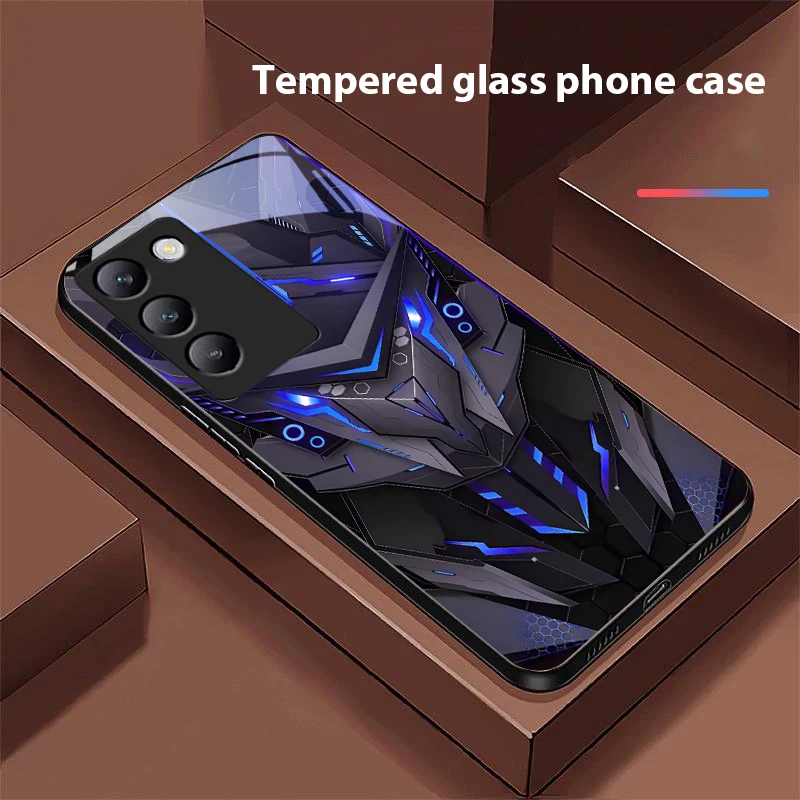 Enhanced Black Tempered Glass Phone Case by Creative Mech