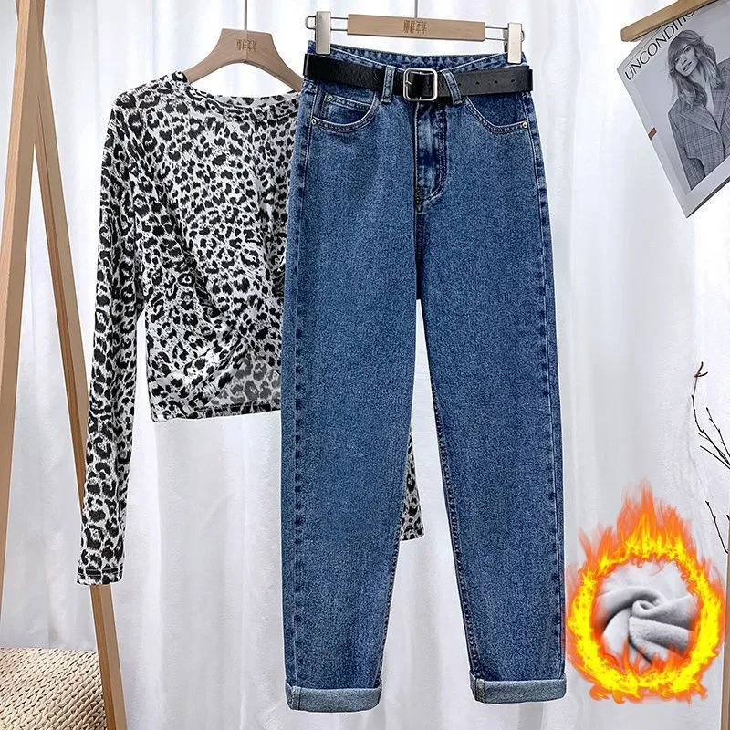 Vintage blue fleece-lined