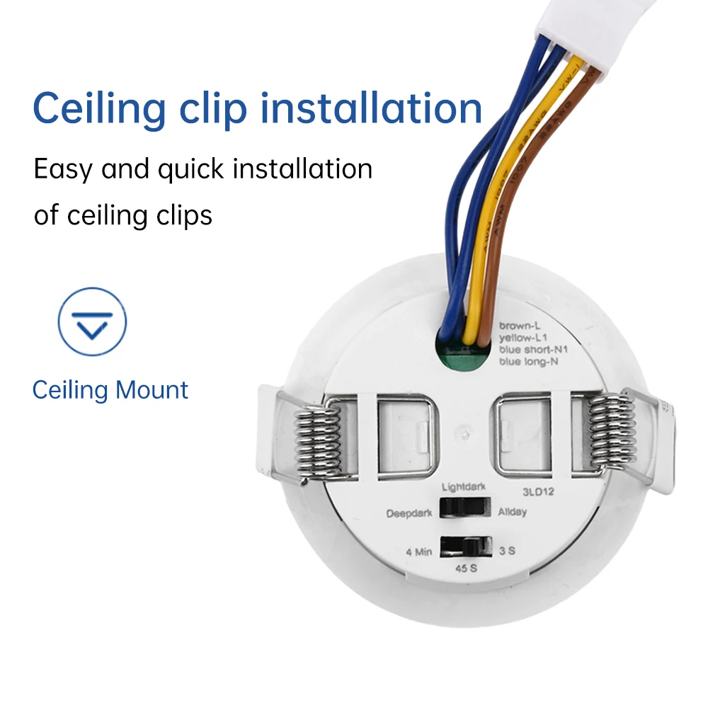 LED PIR 적외선 감지기 IR 적외선 모션 센서 스위치, 조절식 시간 지연 스위치, 가정용 조명 유도, AC 85V 220 265V