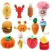 1Pc Pet Toys Fruit Animals Cartoon Dog Toy Stuffed Squeaking Cute Plush Puzzle for Dogs Cat Chew Squeaker Squeaky Toy 2