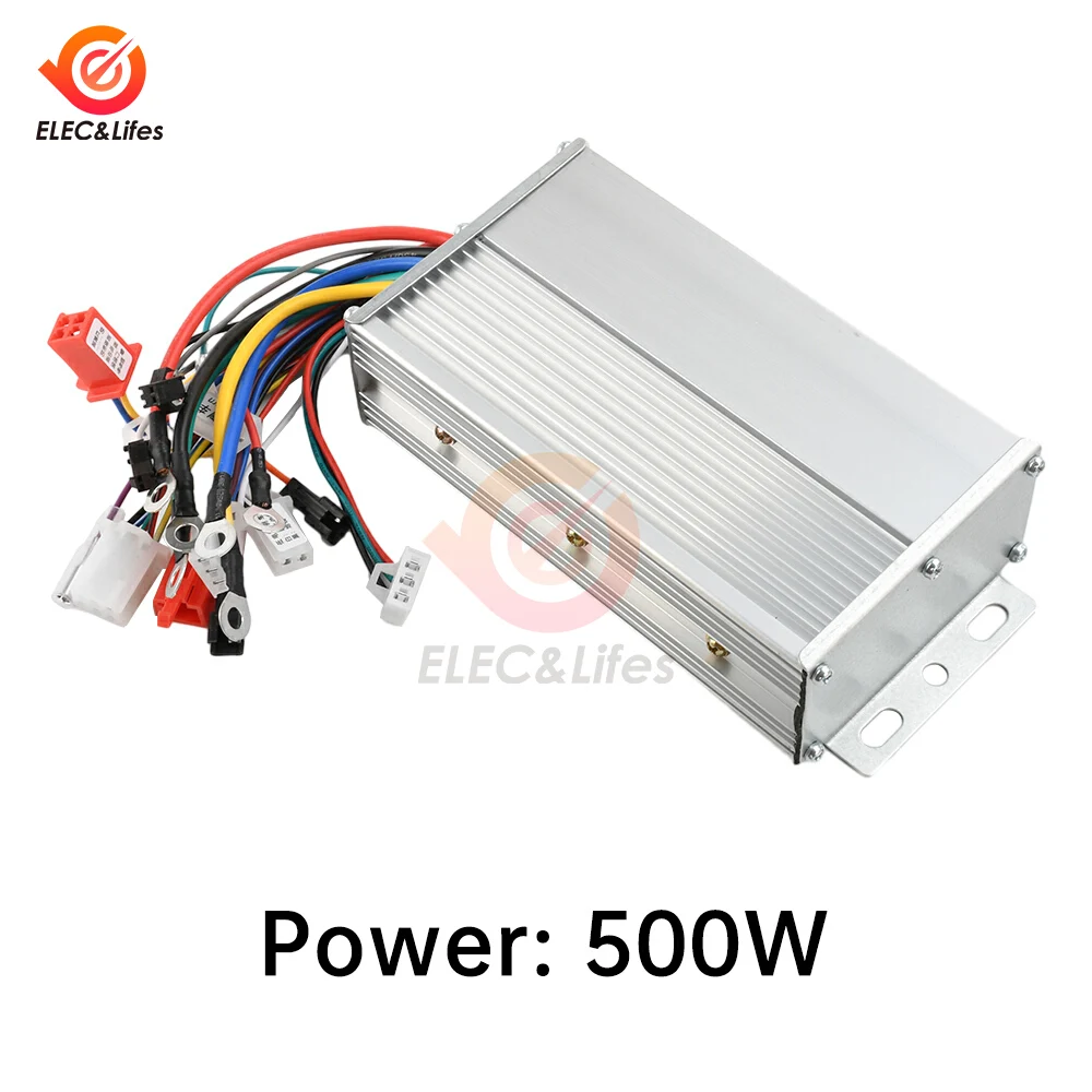 Controller per bici elettrica 36V/48V 500W 30A senza spazzole, impermeabile, silenzioso, 3 velocità, controllo della velocità, funzione antifurto e inverso