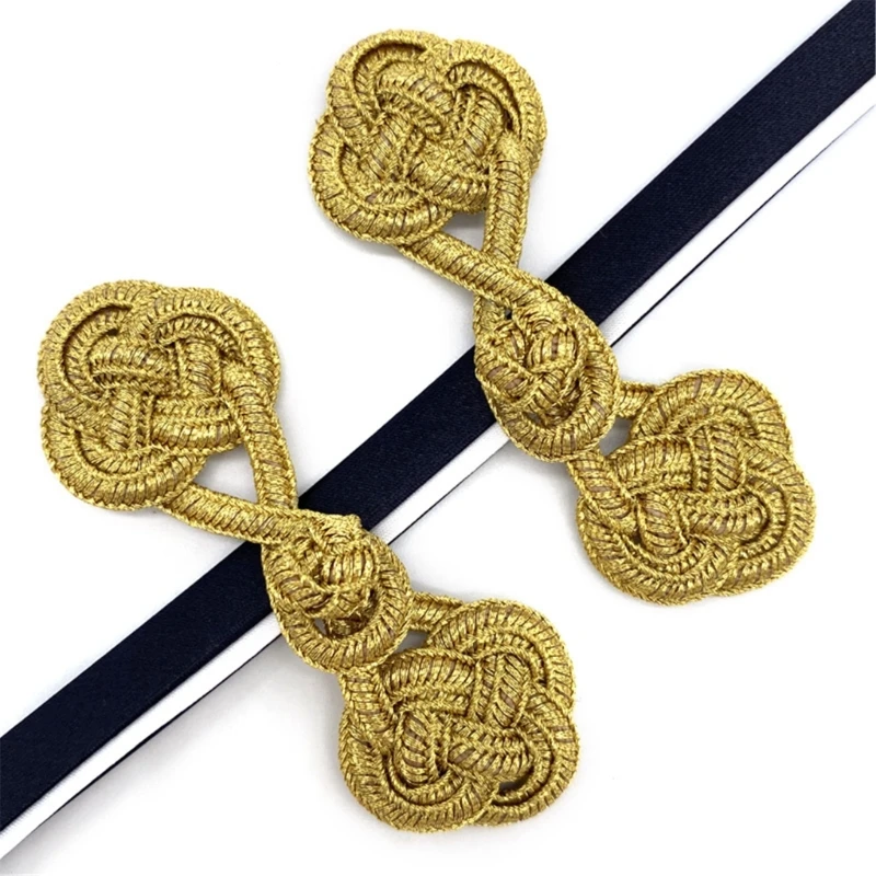 

Chinese Knot Disc Buckle Buttons 1 Pair for Dance National Dress Cheongsam
