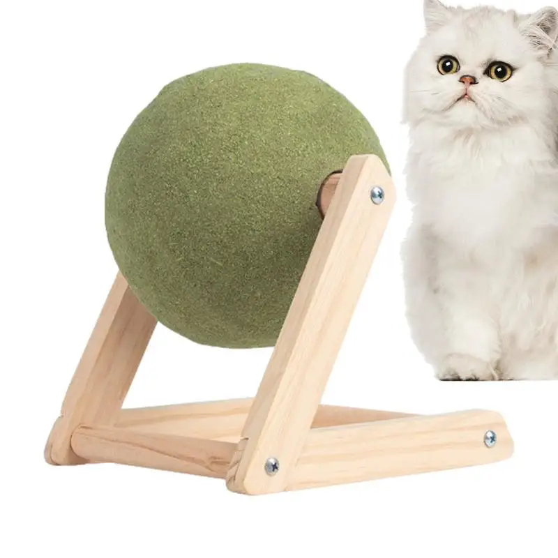 

Cat Mint Ball Floor Mount​ Rotatable Multifunctional ​Catnip Roller Ball Toy Edible Kitten Toys For Cats Lick Catnip ball toy