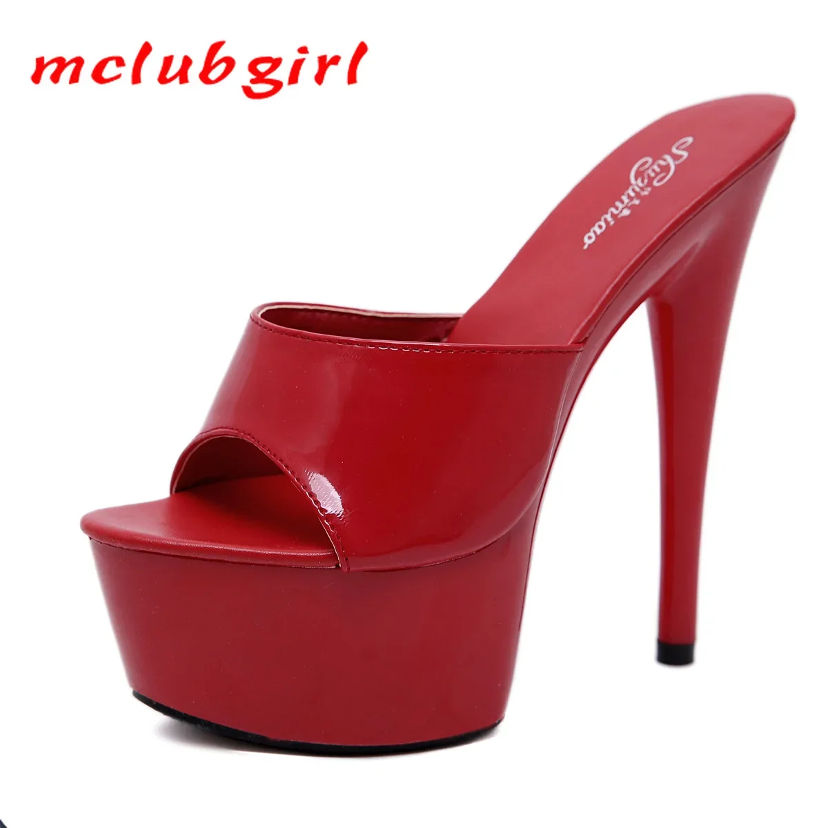 Mclubgirl Patent Leather Tuote Thin High Heels Sexy Waterproof Platform Ultra-High Heel Sandals Female Summer LFD women high heels,platform high heels sandals,platform sandals