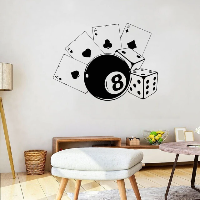 Poker Chips Wall Decal Art Sticker Vinyl Home Decor Girls Boys 