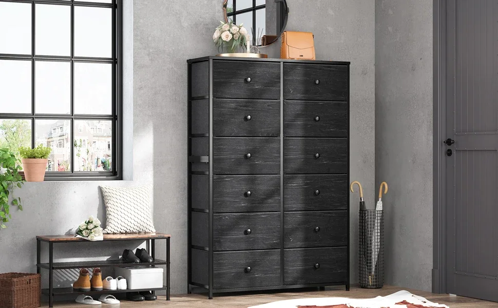 tall dresser black dresser 12 drawer dresser