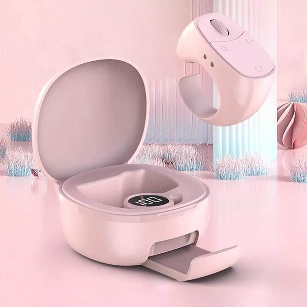 2025 Bluetooth 5.3 Fingertip Remote Control Scrolling Ring Selfie Fingertip Controller Give Likes 4 Buttons for Smartphones