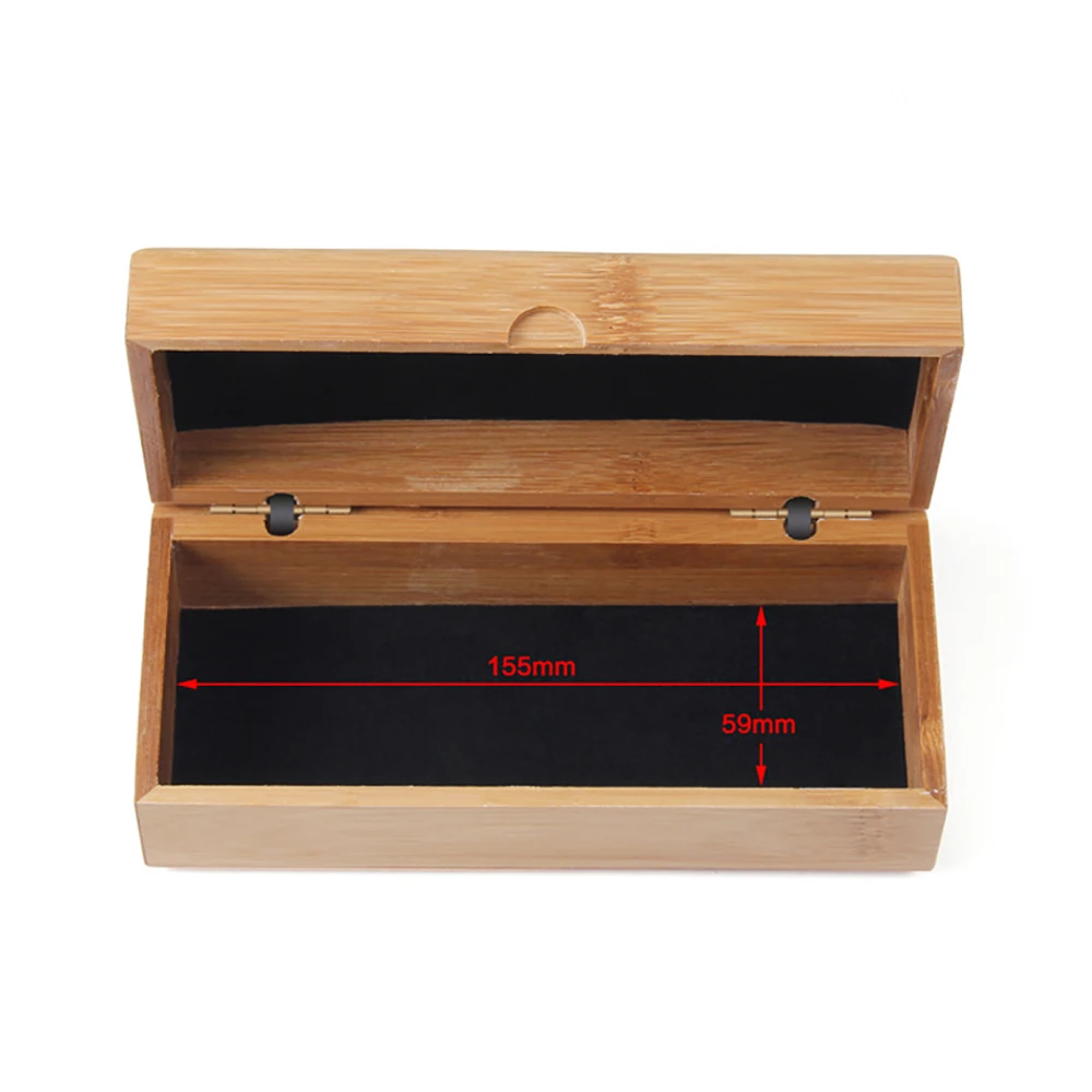 Fashion Square Round Glasses Case Portable Pressure-Resistant Hard  Sunglasses Box Bamboo Reading Glasses Storage Box