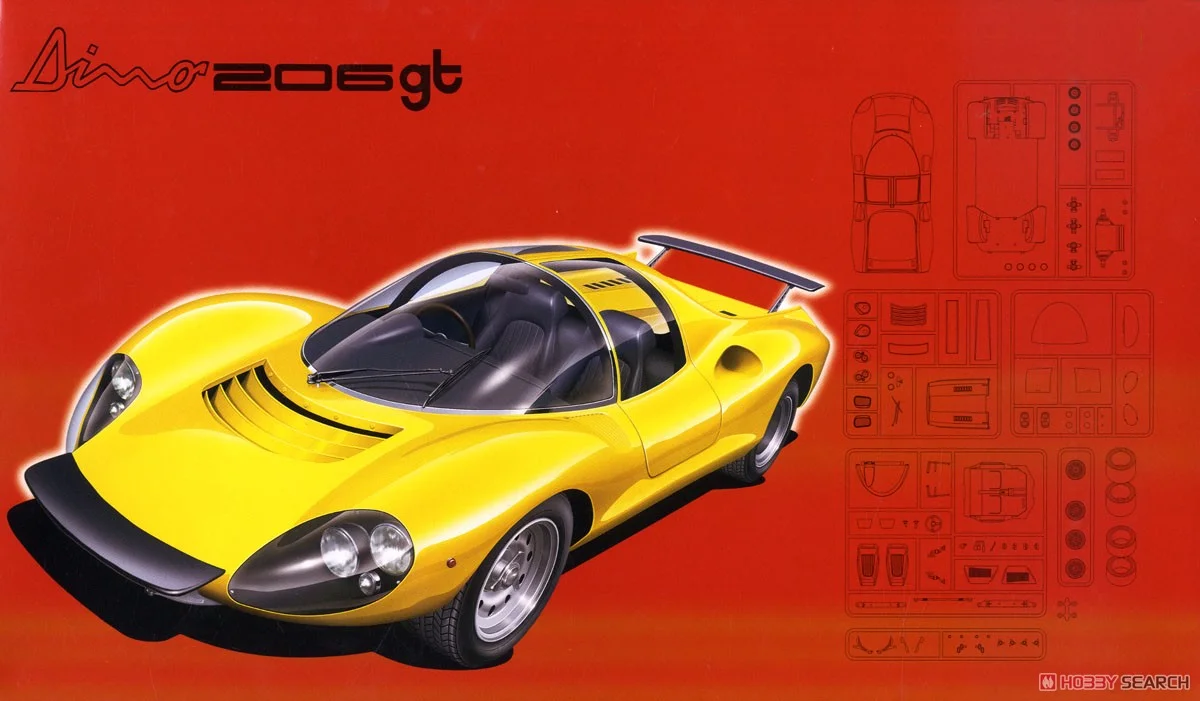 

Модель автомобиля в сборе Fujimi 1:24 Dino 206 GT 12363 Ограниченная серия статическая сборка набор моделей игрушки подарок