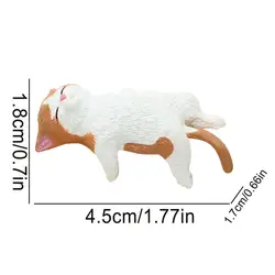 Miniature Cat Figurines for Home and Aquarium Decor (C)