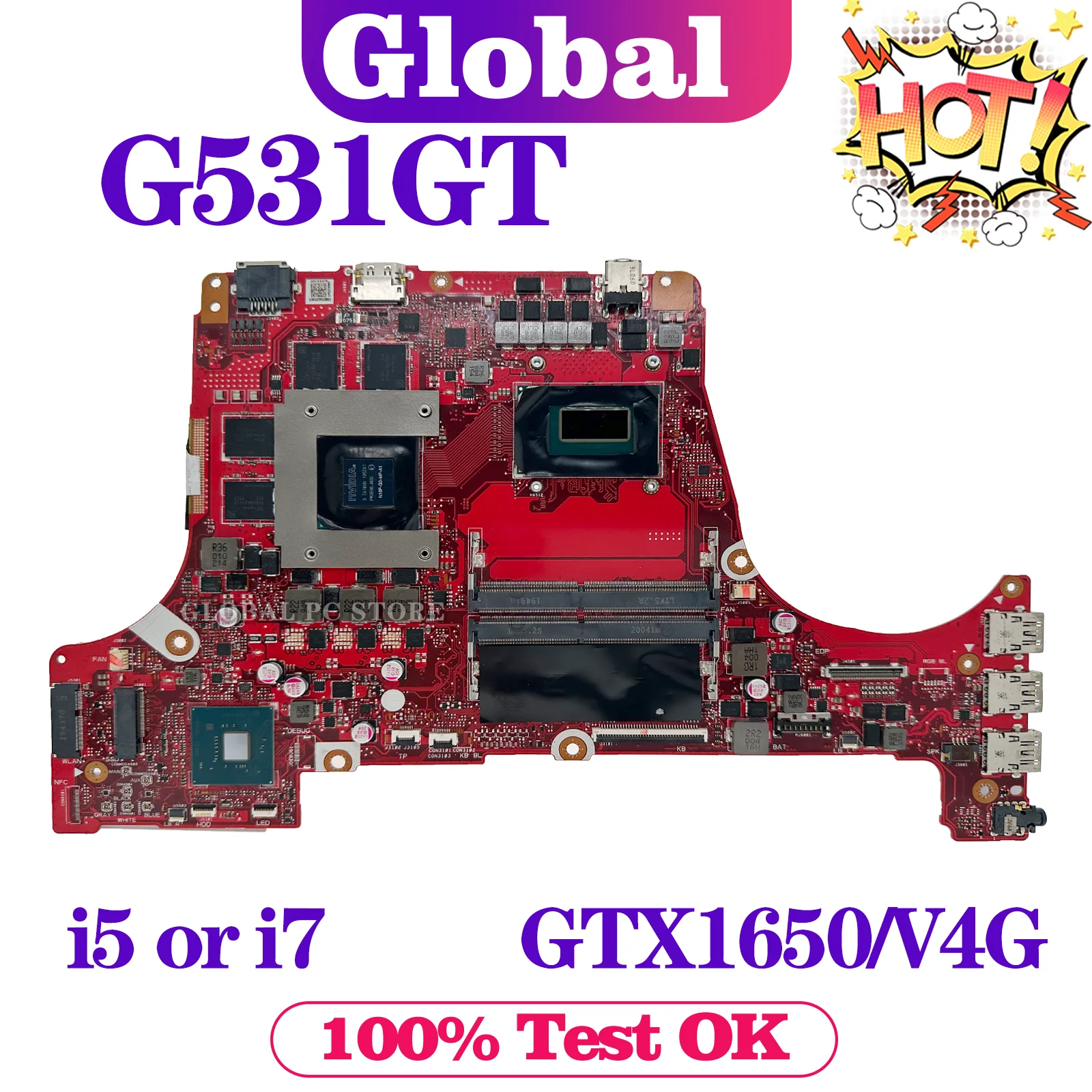 

KEFU G531G Mainboard For ASUS ROG Strix-G G531GT GL531GT G731GT GL731GT FX531GT Laptop Motherboard i5 i7 9th Gen GTX1650/4G