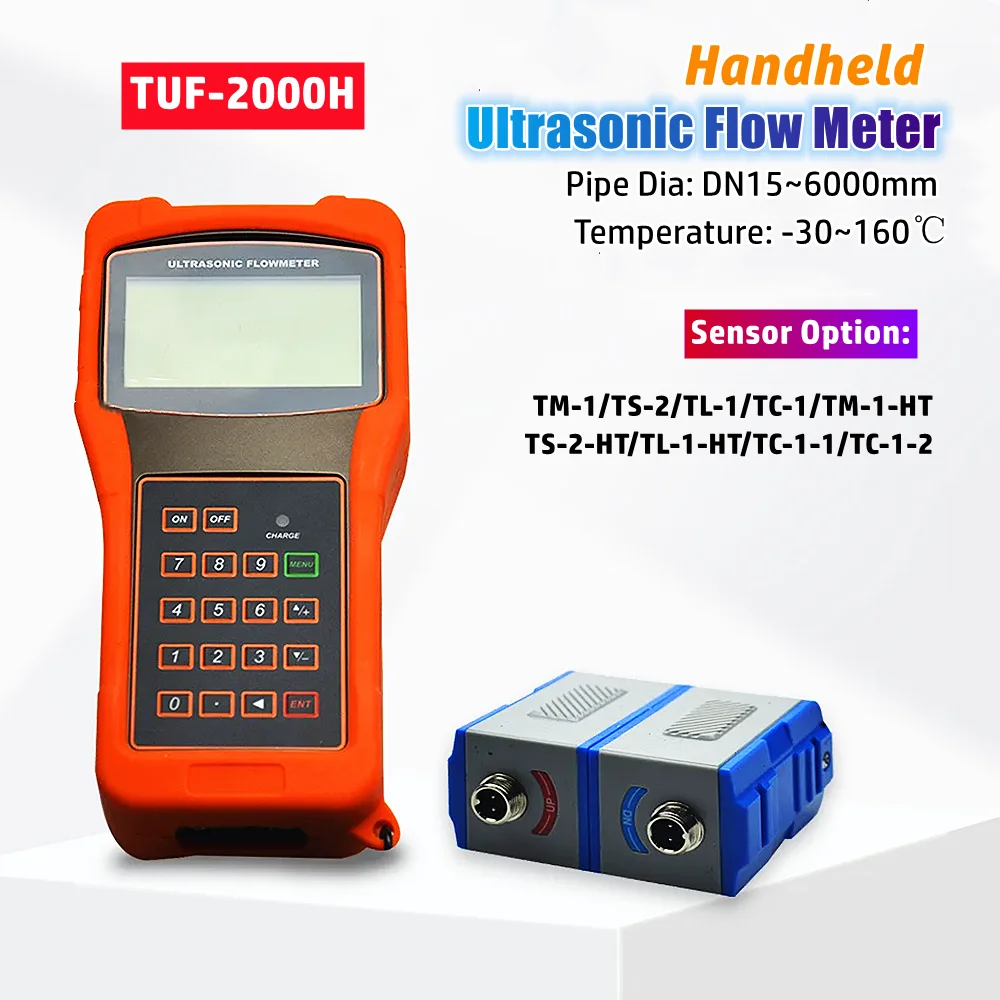 

TUF-2000H TS-2(DN15~DN100mm) TM-1(DN50~DN700mm) TL-1(DN300~DN6000mm) Handheld Digital Ultrasonic Flow Meter Water Flowmeter